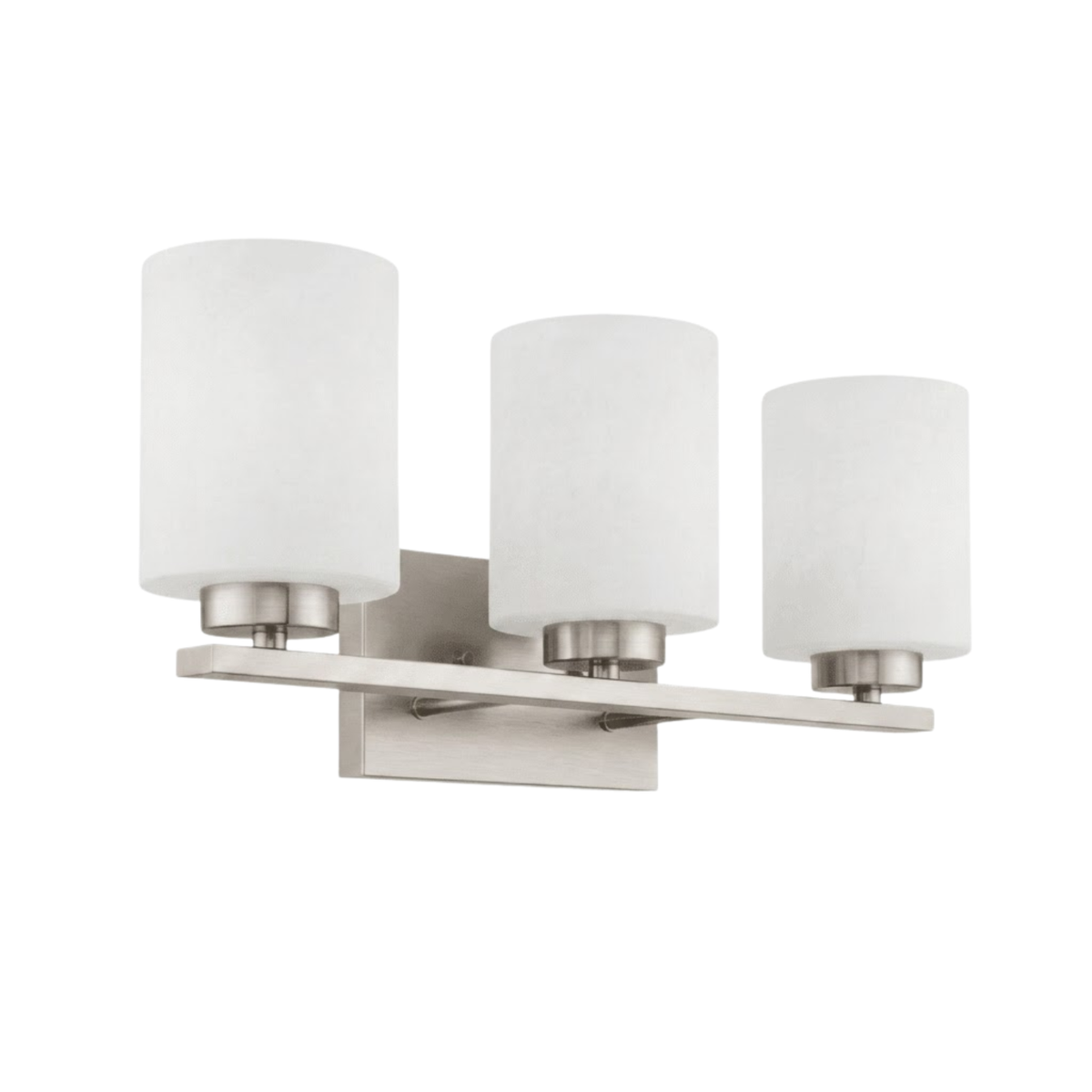 Idris 3-Light Vanity White Glass 