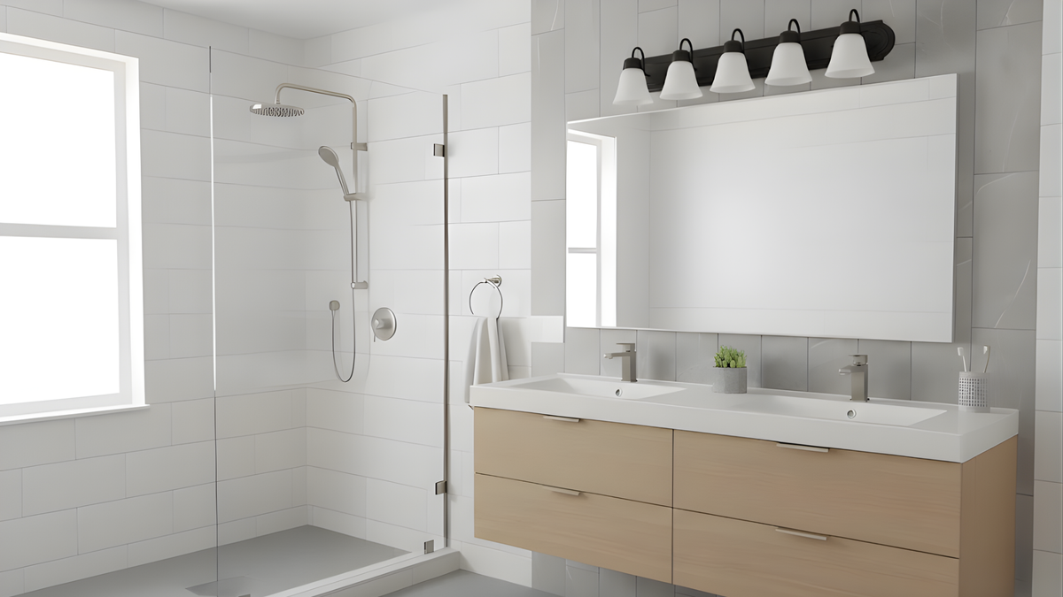 Laredo 5-Light Vanity Scone White Glass