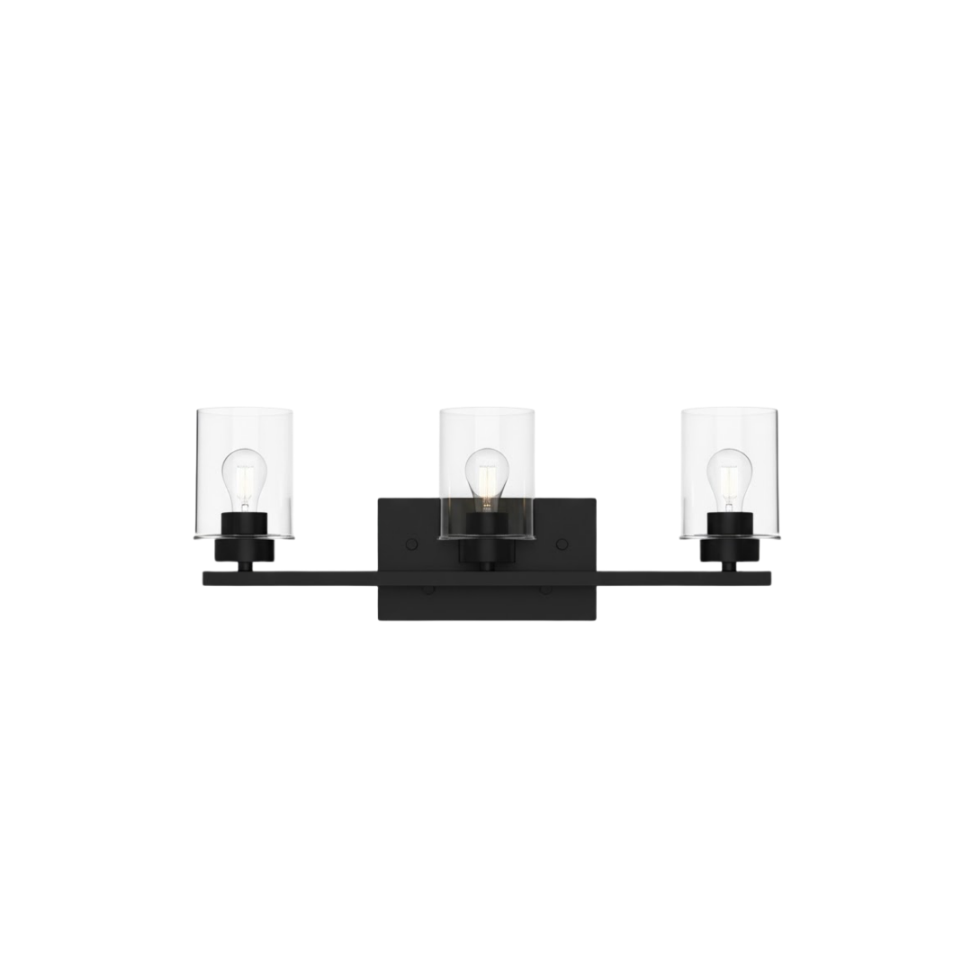 3-Light Clear Glass Vanity - NK