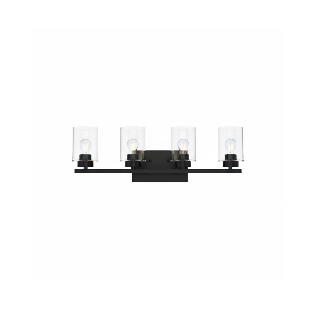 Idris 4-Light Vanity Clear Glass 