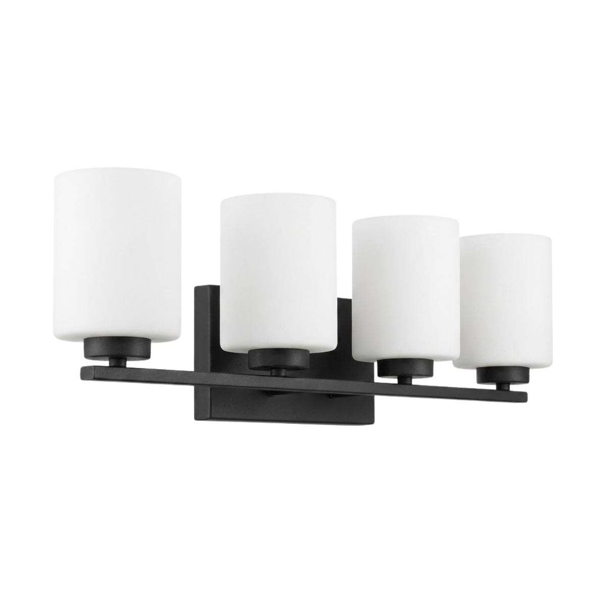 Idris 4-Light Vanity White Glass 