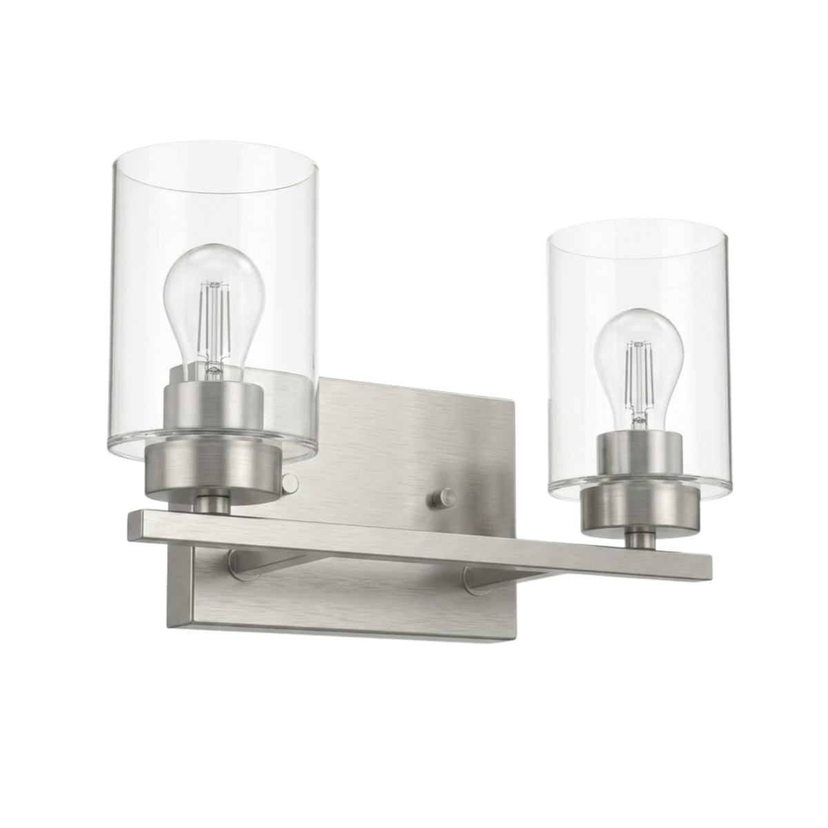 Idris 2-Light Vanity  Clear Glass 