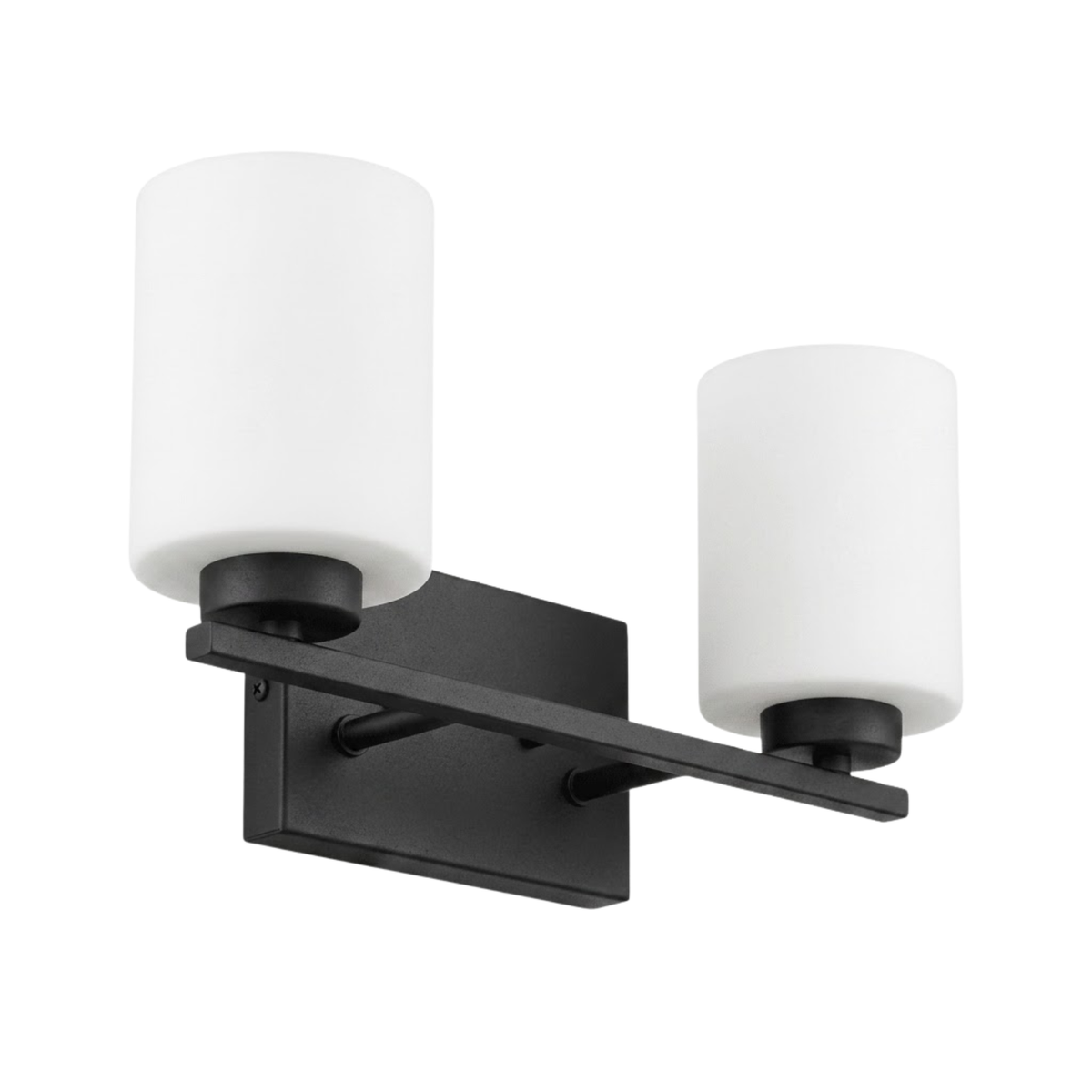Idris 2-Light Vanity  White Glass 