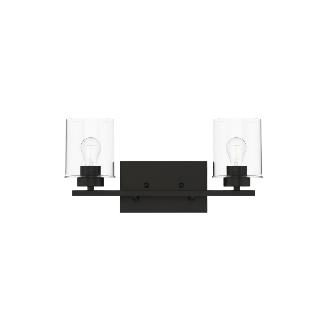 Idris 2-Light Vanity  Clear Glass 