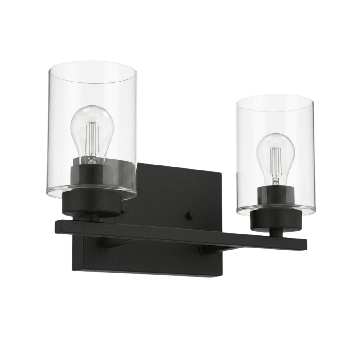 Idris 2-Light Vanity  Clear Glass 