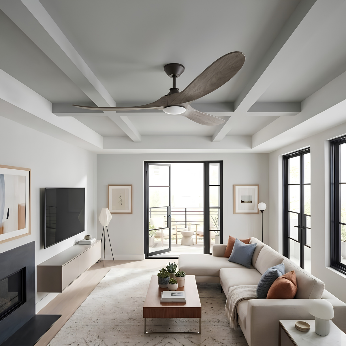 Malibu 3-Blade 60" Wood Blade Fan