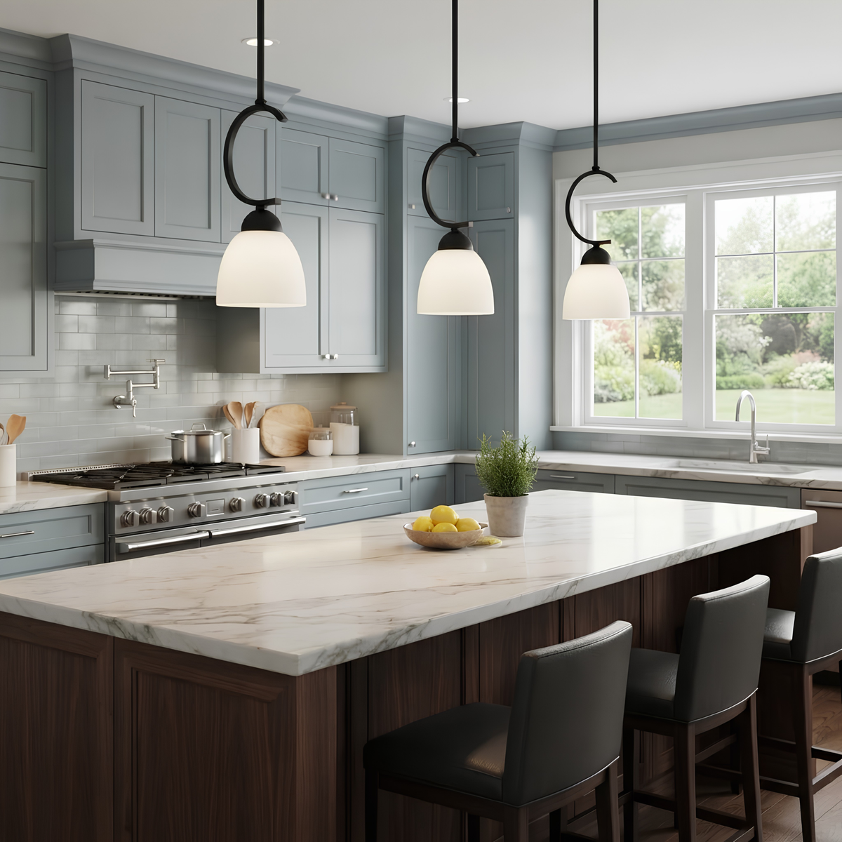 Victoria 1-Light  Mini Pendant  White Glass