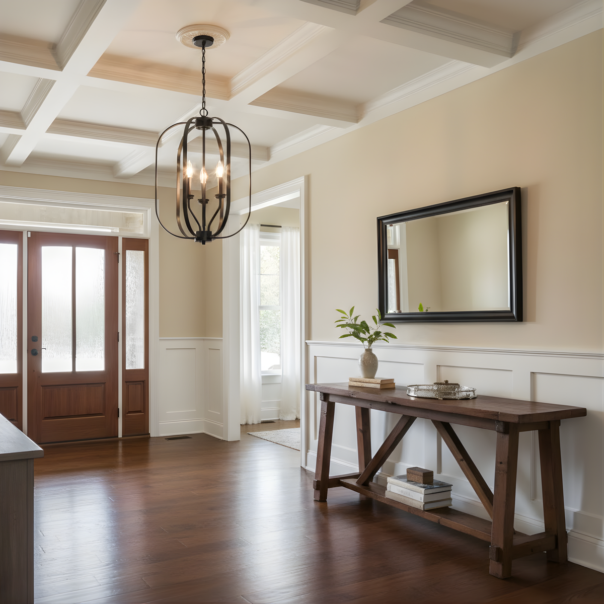 Victoria 3-Light Medium Cage Entry Chandelier