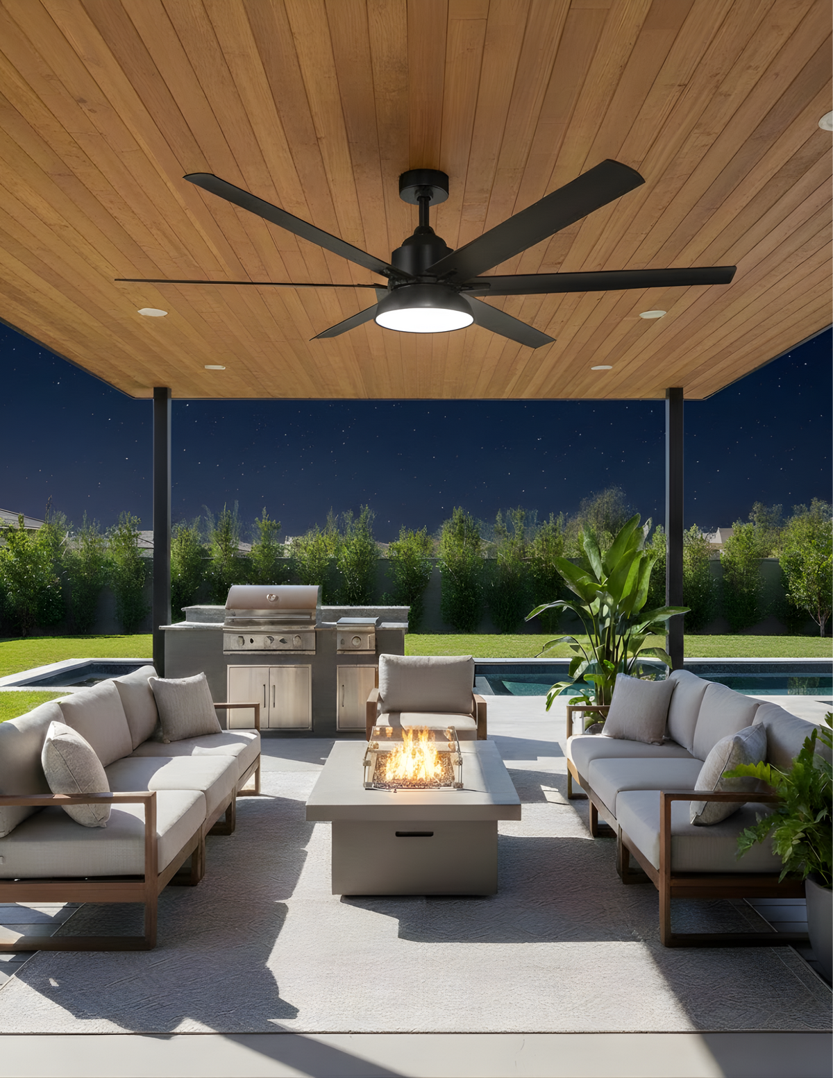Electra 72" 6-Blade LED Fan