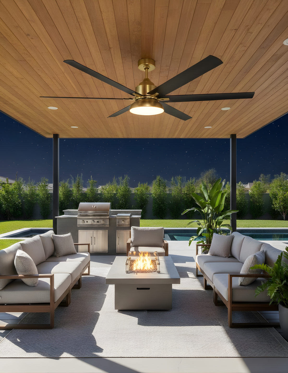 Electra 72" 6-Blade LED Fan