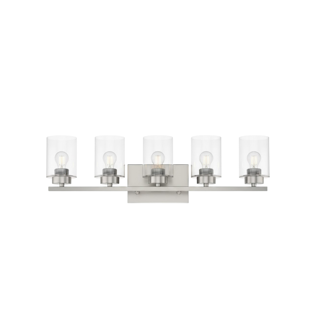 Idris 5-Light Vanity Clear Glass 