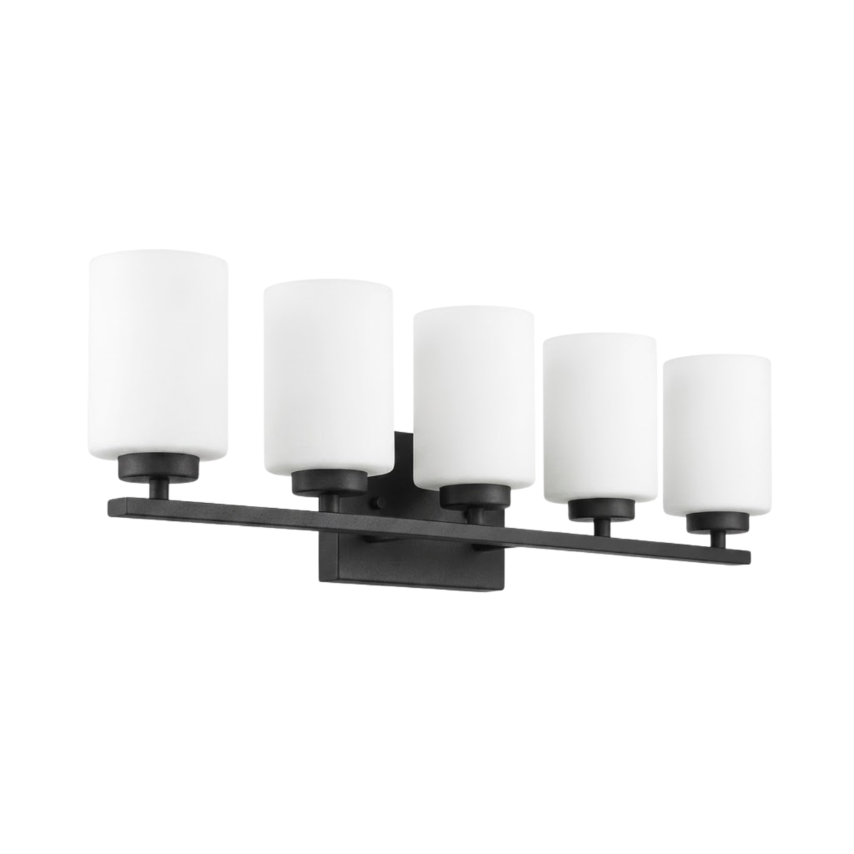 Idris 5-Light Vanity White Glass 