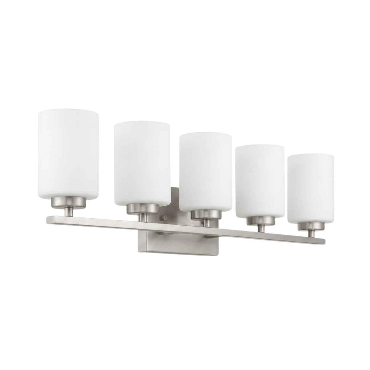 Idris 5-Light Vanity White Glass 