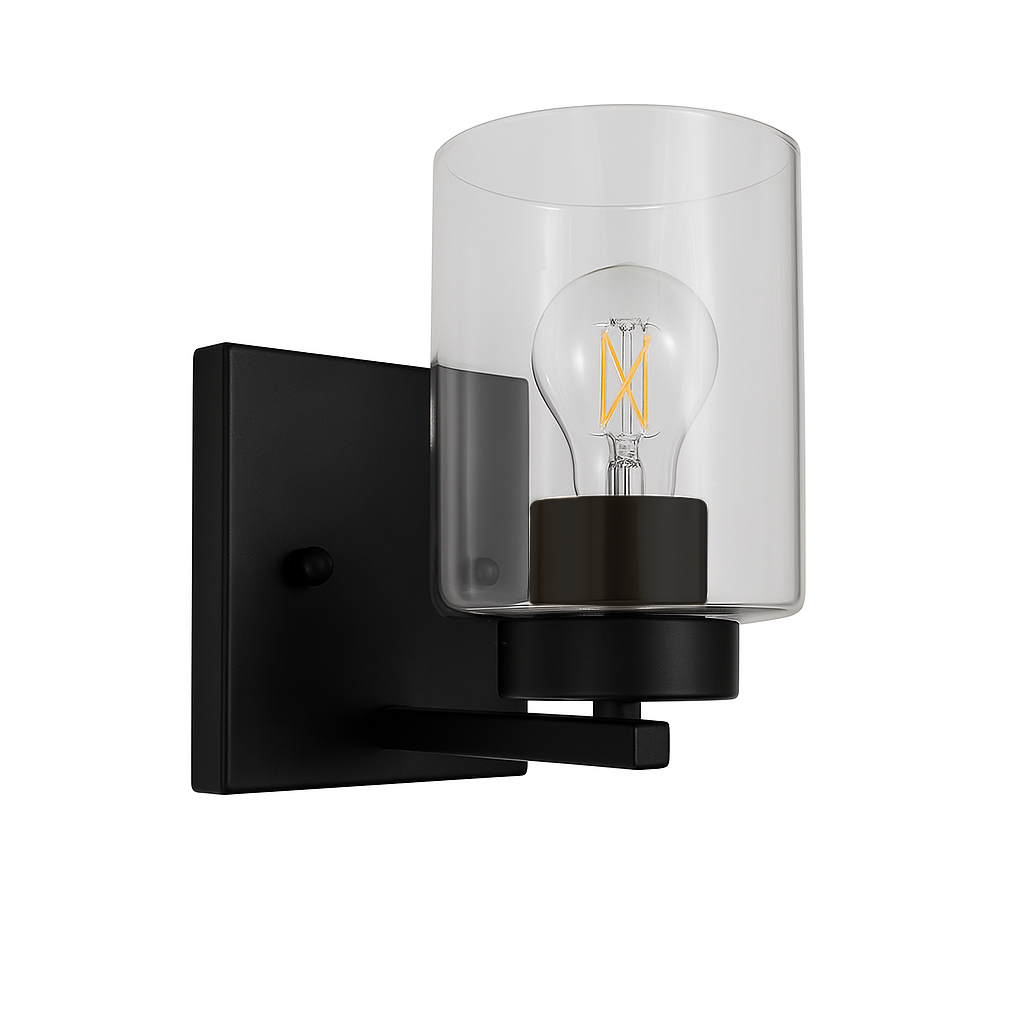 Idris 1-Light Sconce Clear Glass