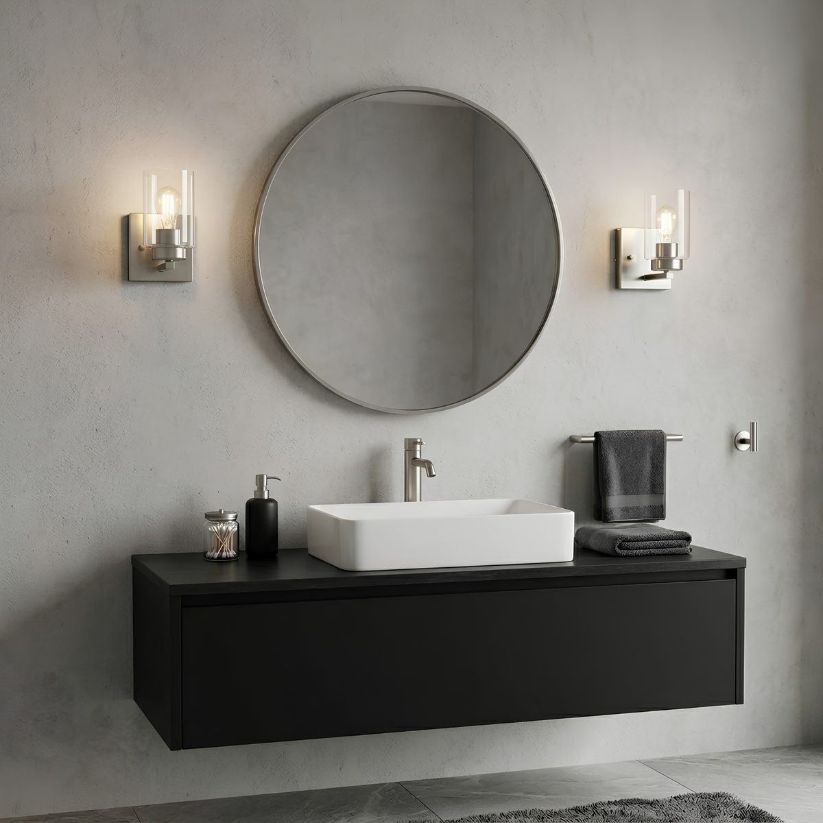 Idris 1-Light Sconce Clear Glass