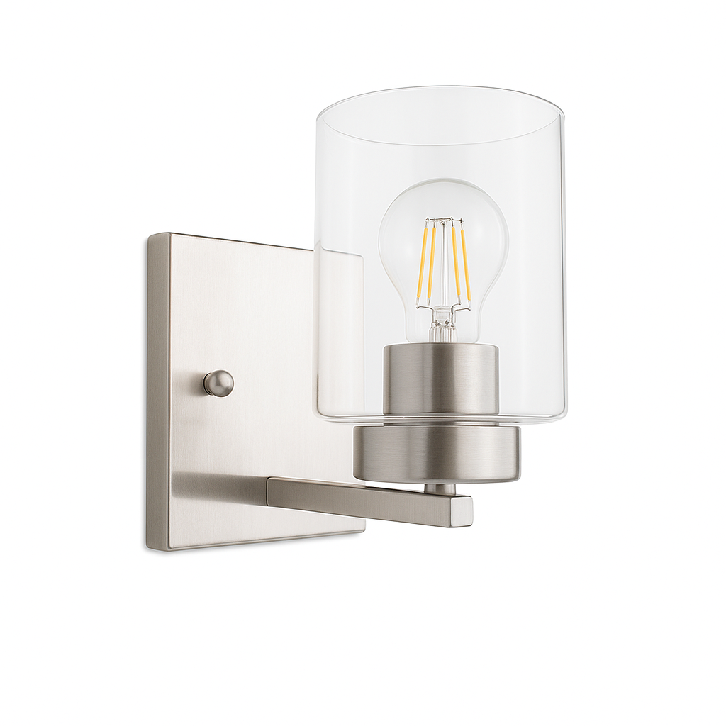 Idris 1-Light Sconce Clear Glass