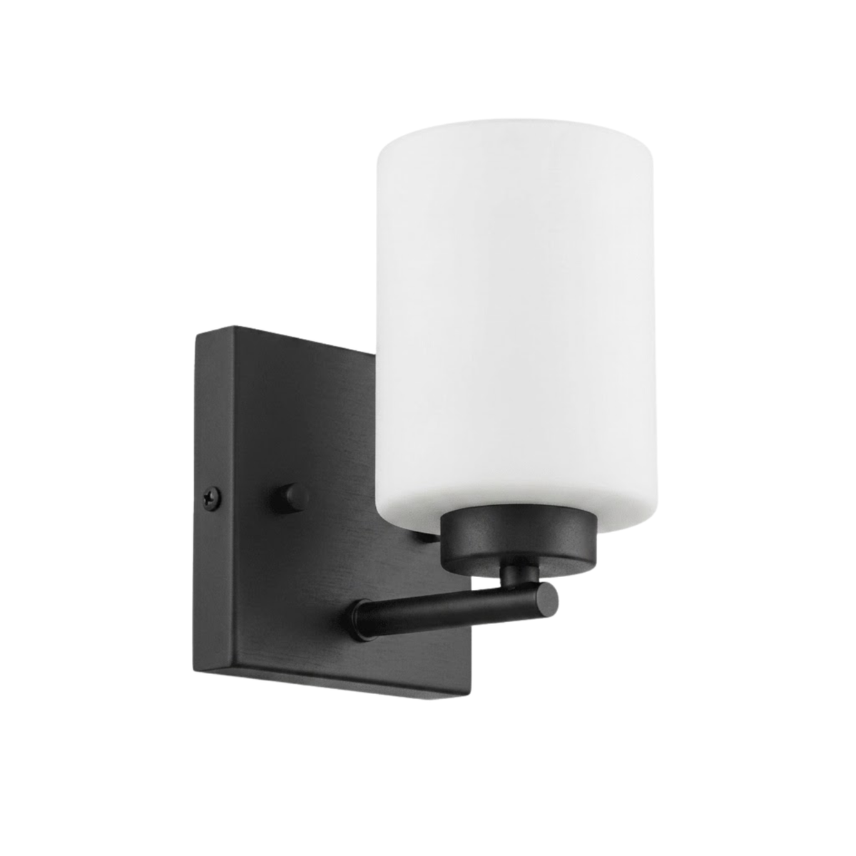 Idris 1-Light Sconce White Glass