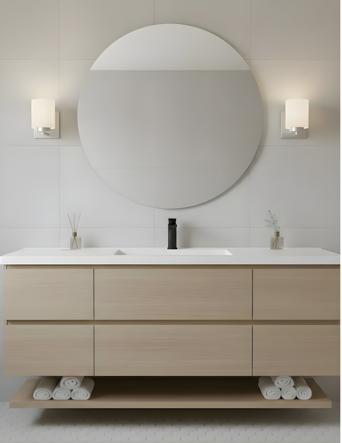 Idris 1-Light Sconce White Glass