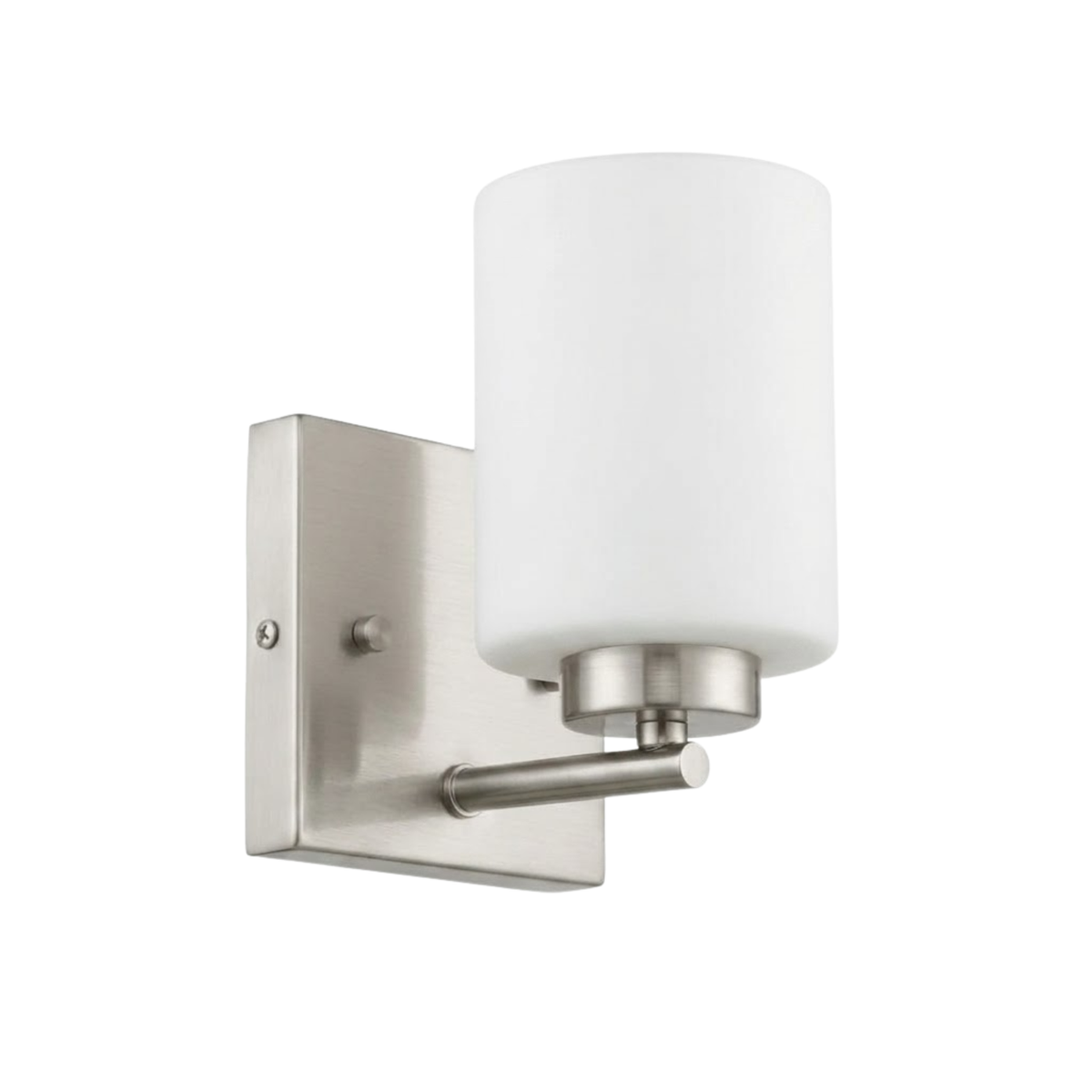 Idris 1-Light Sconce White Glass