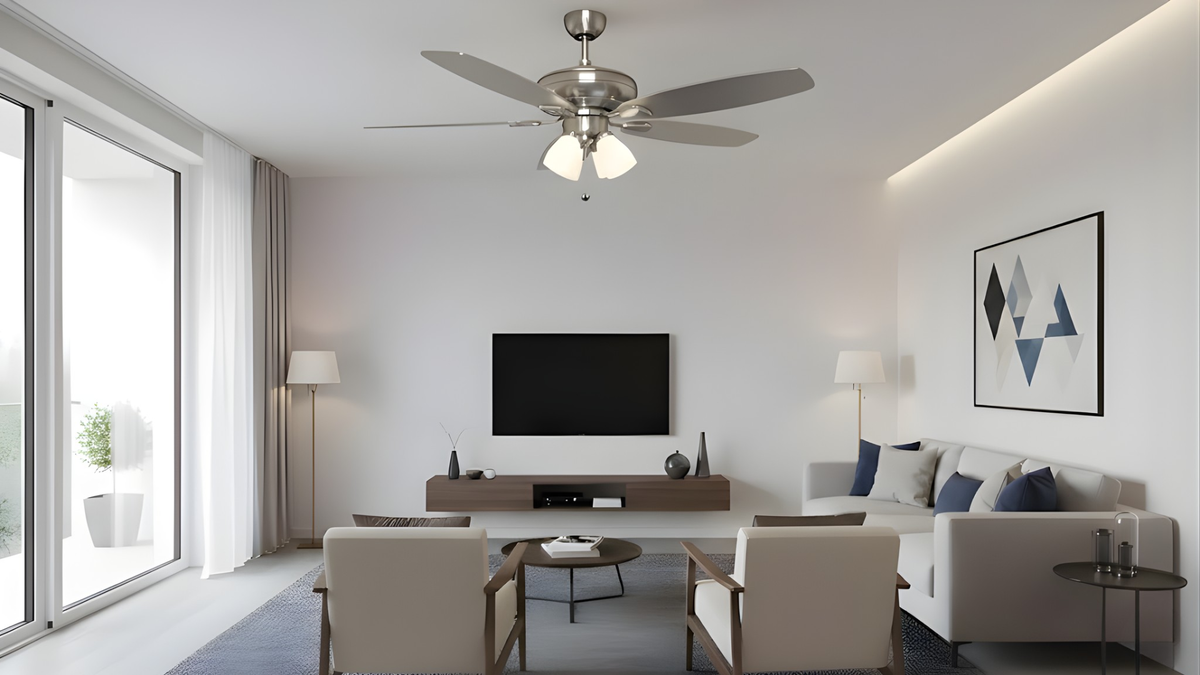 Sabine 52" LED 5-Blade 4 light Ceiling Fan