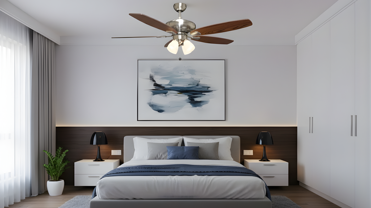 Sabine 52" LED 5-Blade 4 light Ceiling Fan
