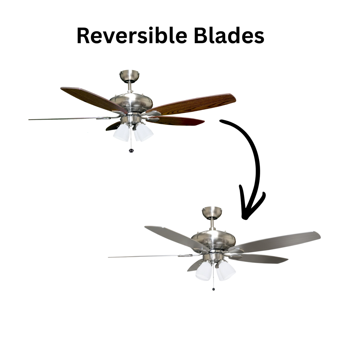 Sabine 52" LED 5-Blade 4 light Ceiling Fan