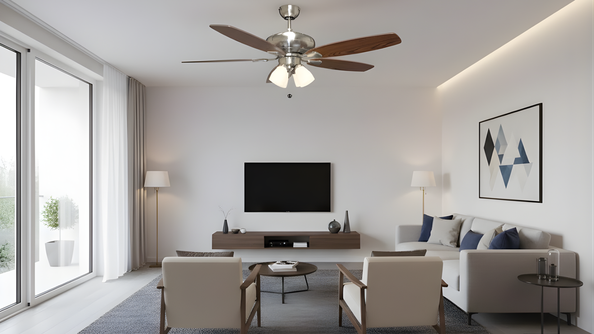 Sabine 52" LED 5-Blade 4 light Ceiling Fan