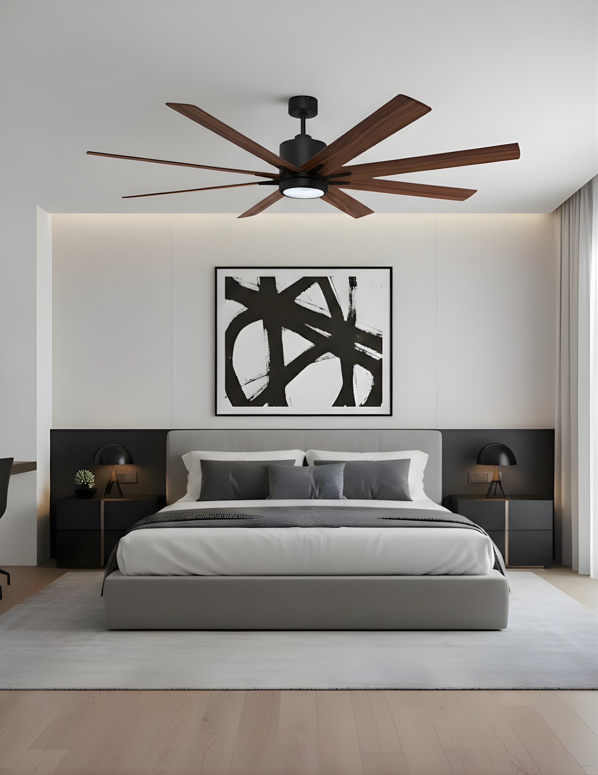 Metro 66" 8-Blade LED Fan 3000K,4000K,5000K