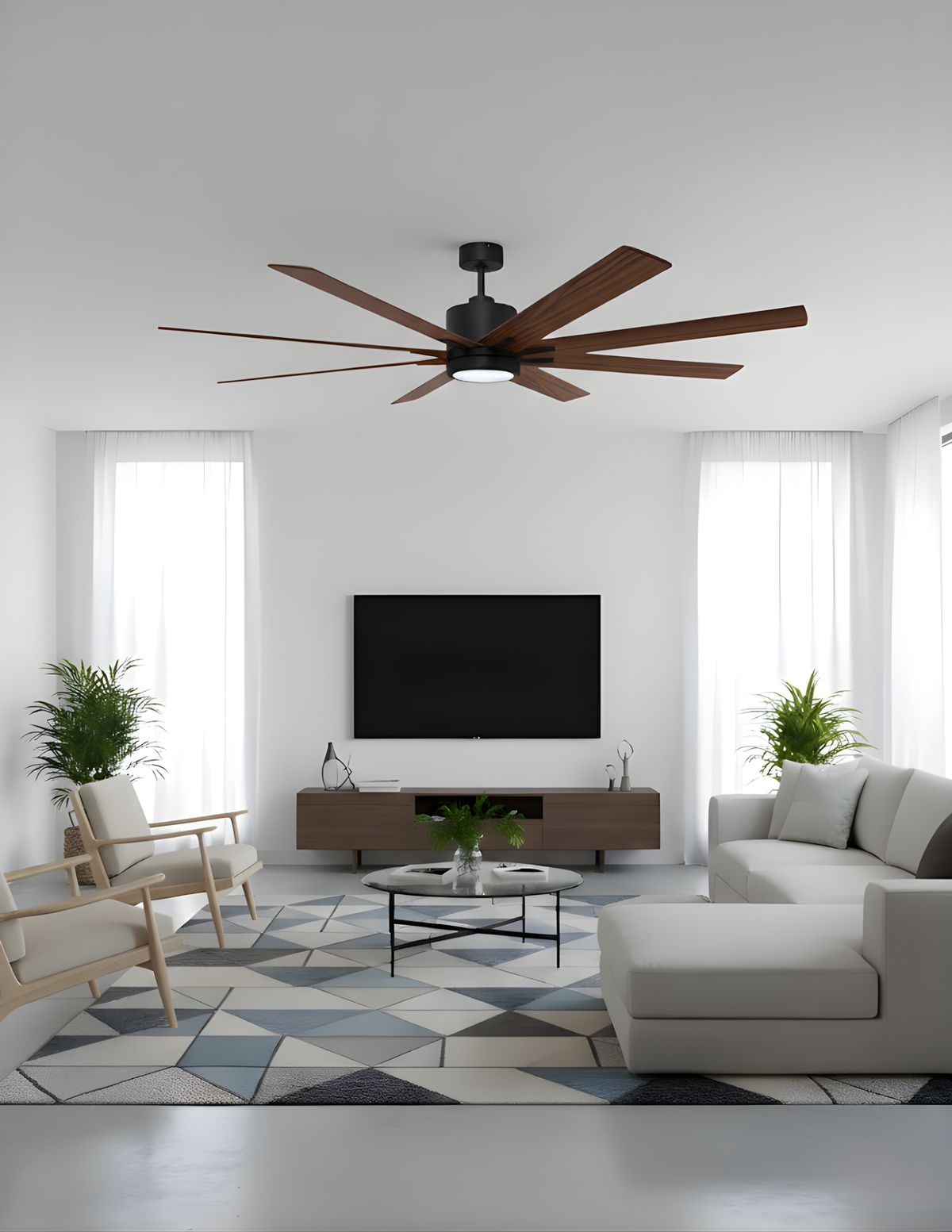Metro 66" 8-Blade LED Fan 3000K,4000K,5000K