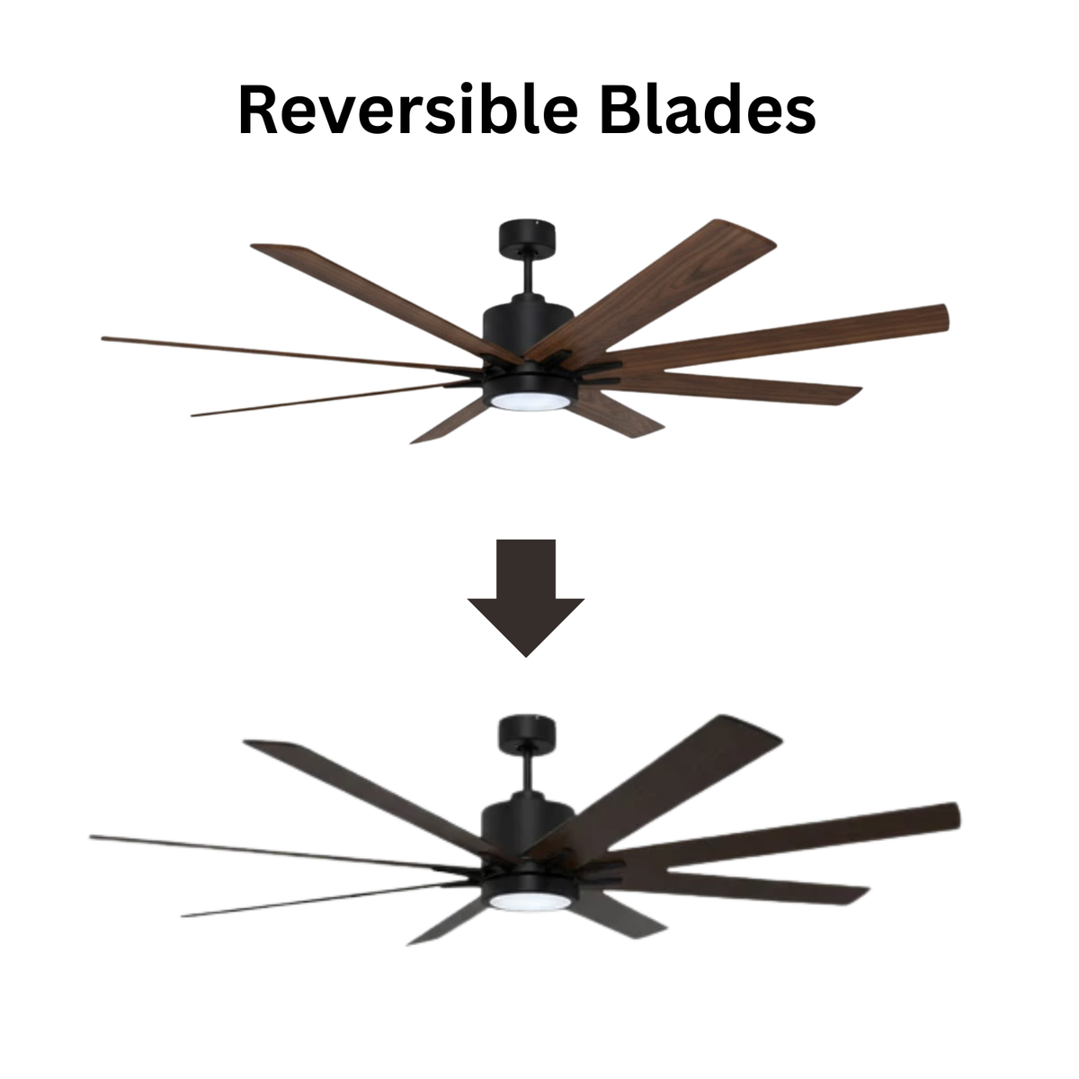 Metro 66" 8-Blade LED Fan 3000K,4000K,5000K