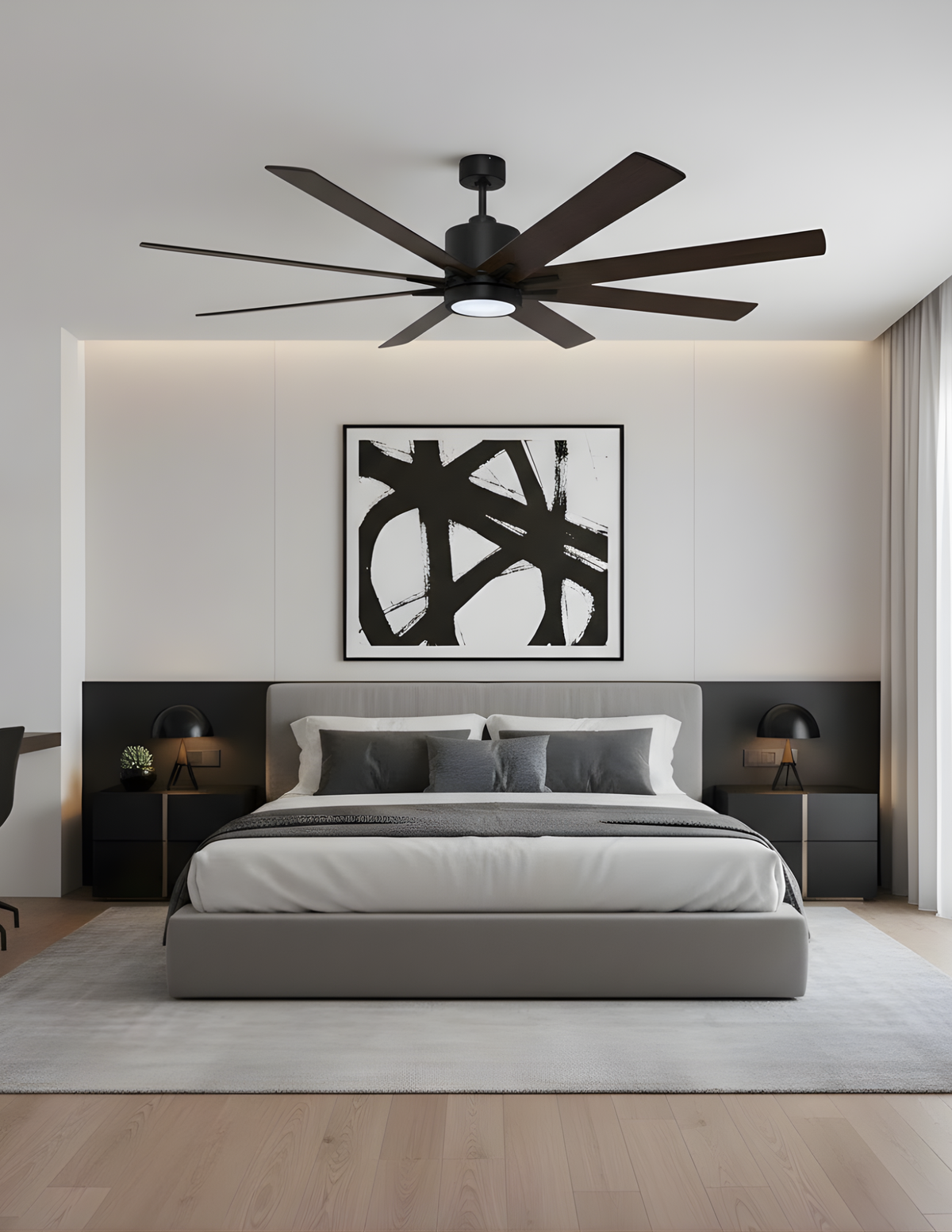 Metro 66" 8-Blade LED Fan 3000K,4000K,5000K