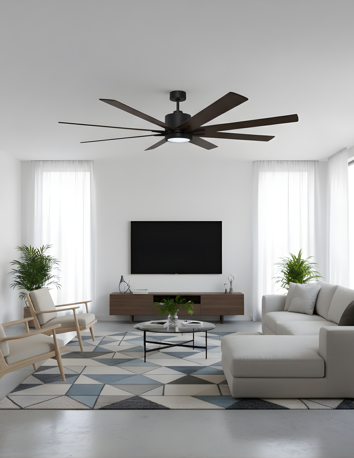 Metro 66" 8-Blade LED Fan 3000K,4000K,5000K