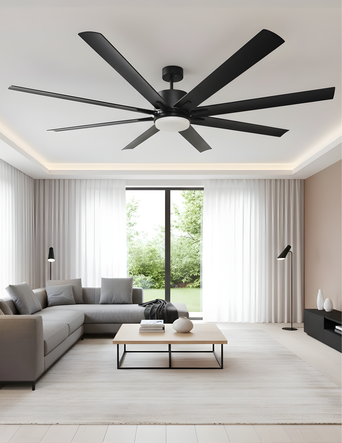 Metro 66" LED 8-Blade Patio Fan 3000K,4000K,5000K