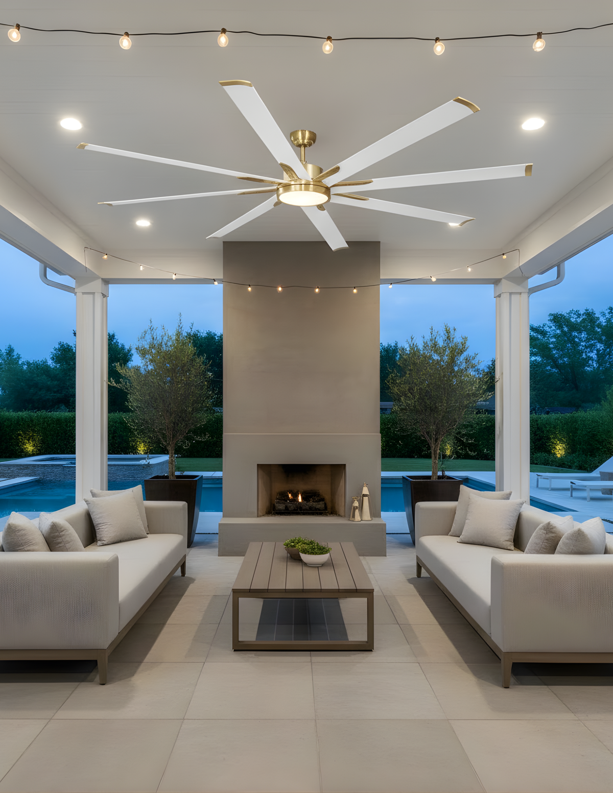 Barcelona 84" LED 8-Blade Ceiling Fan