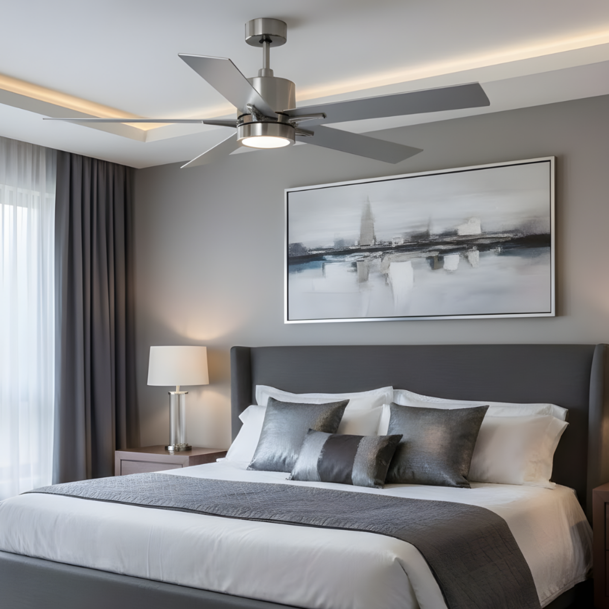 Metro 52" 5-Blade LED Cylinder Fan (3000K,4000K,5000K)