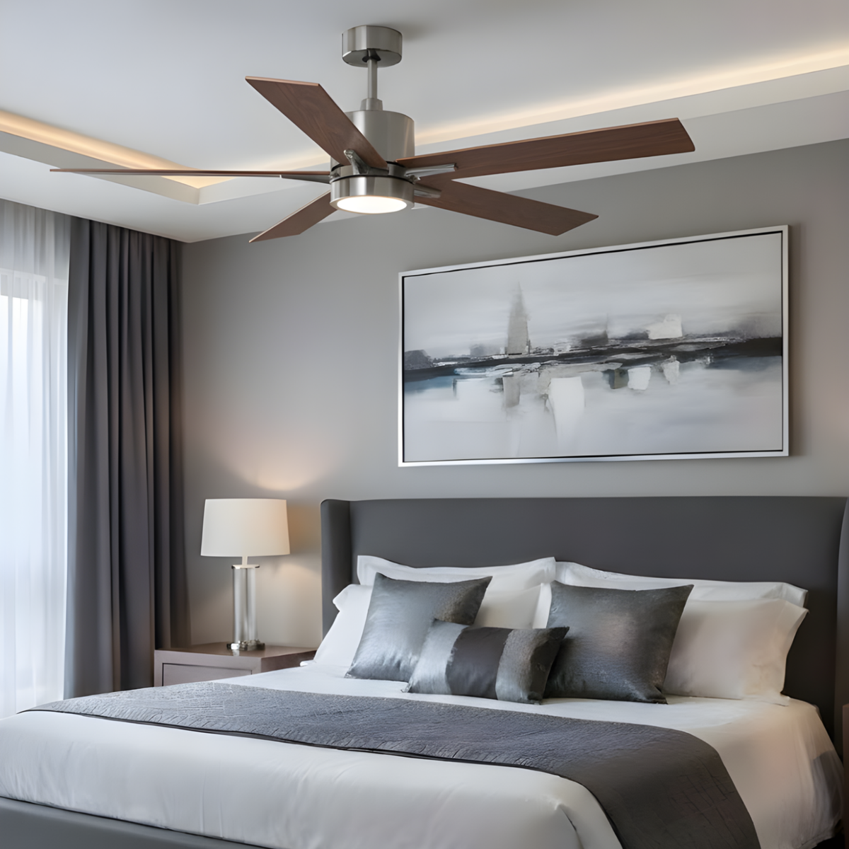 Metro 52" 5-Blade LED Cylinder Fan (3000K,4000K,5000K)