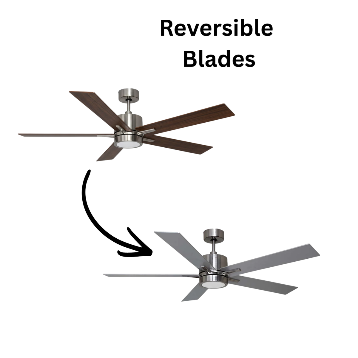 Metro 52" 5-Blade LED Cylinder Fan (3000K,4000K,5000K)