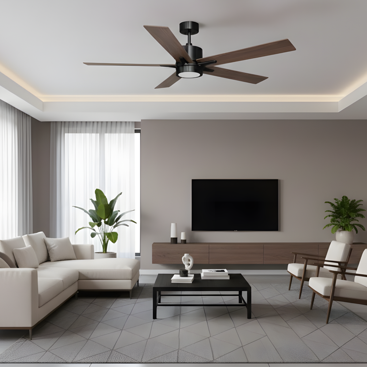 Metro 52" 5-Blade LED Cylinder Fan