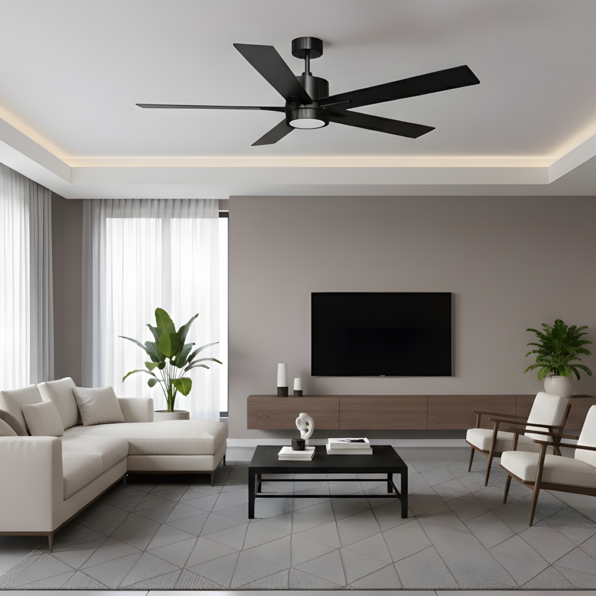 Metro 52" 5-Blade LED Cylinder Fan