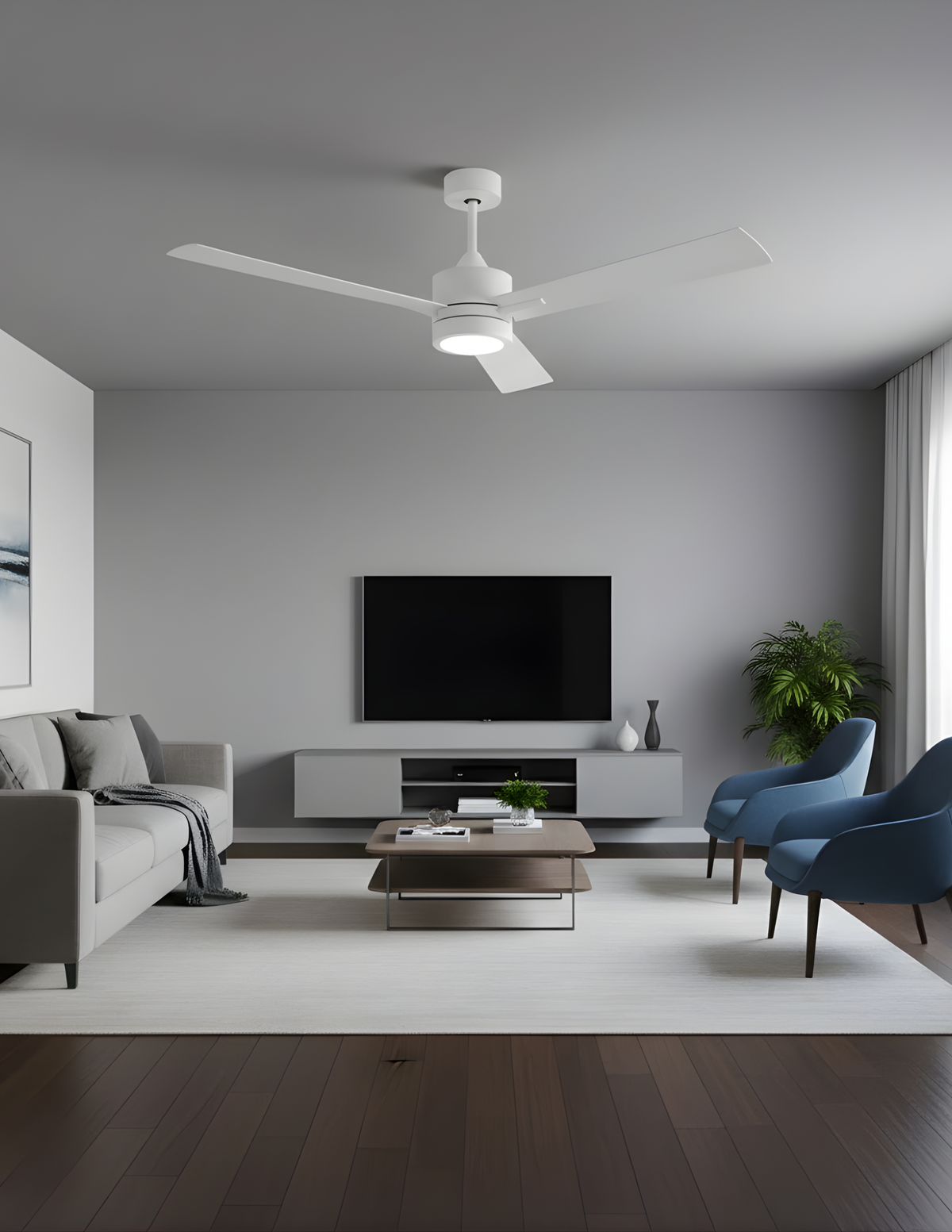 Neo 52" 3-blade LED Ceiling Fan with WC6