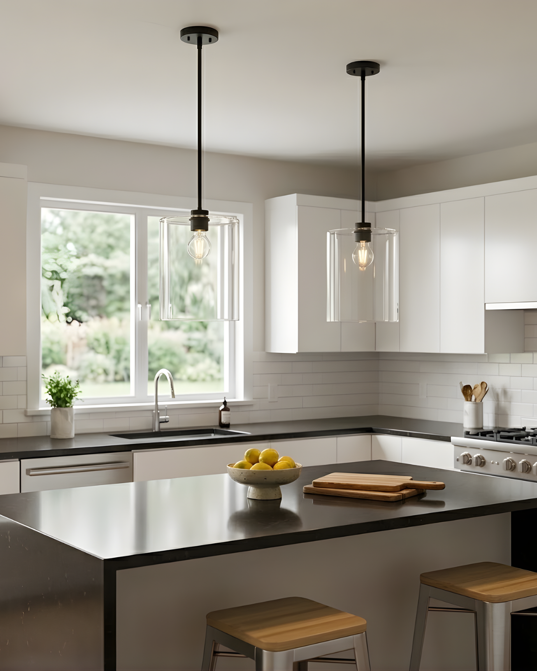 Minicio 1-Light 9" Clear Glass Pendant
