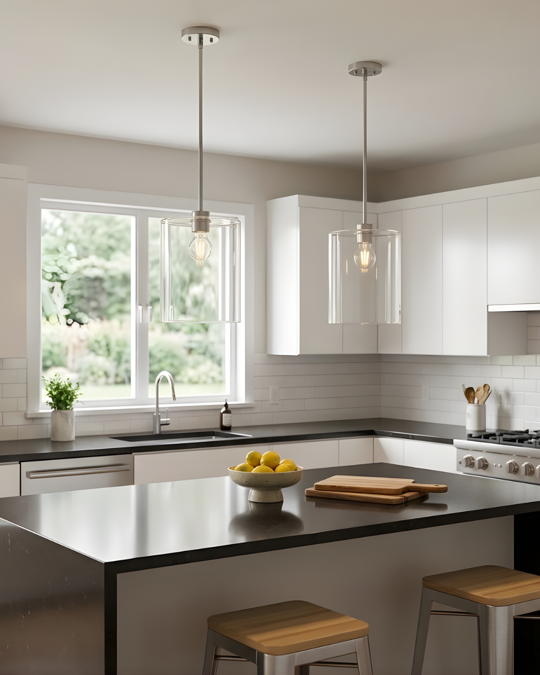 Minicio 1-Light 9" Clear Glass Pendant