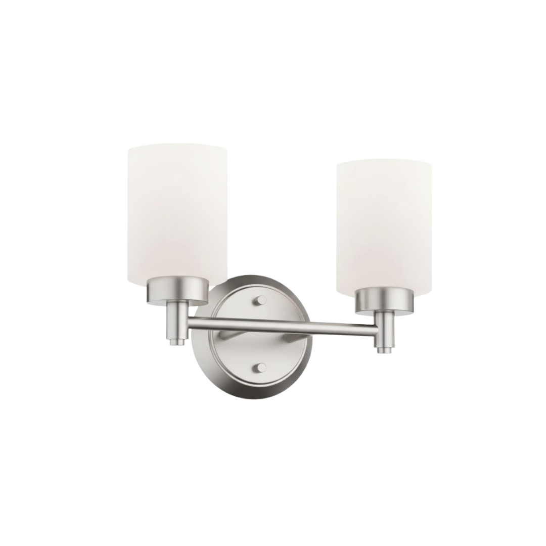 Mincio 2-Light White Glass Vanity - NK