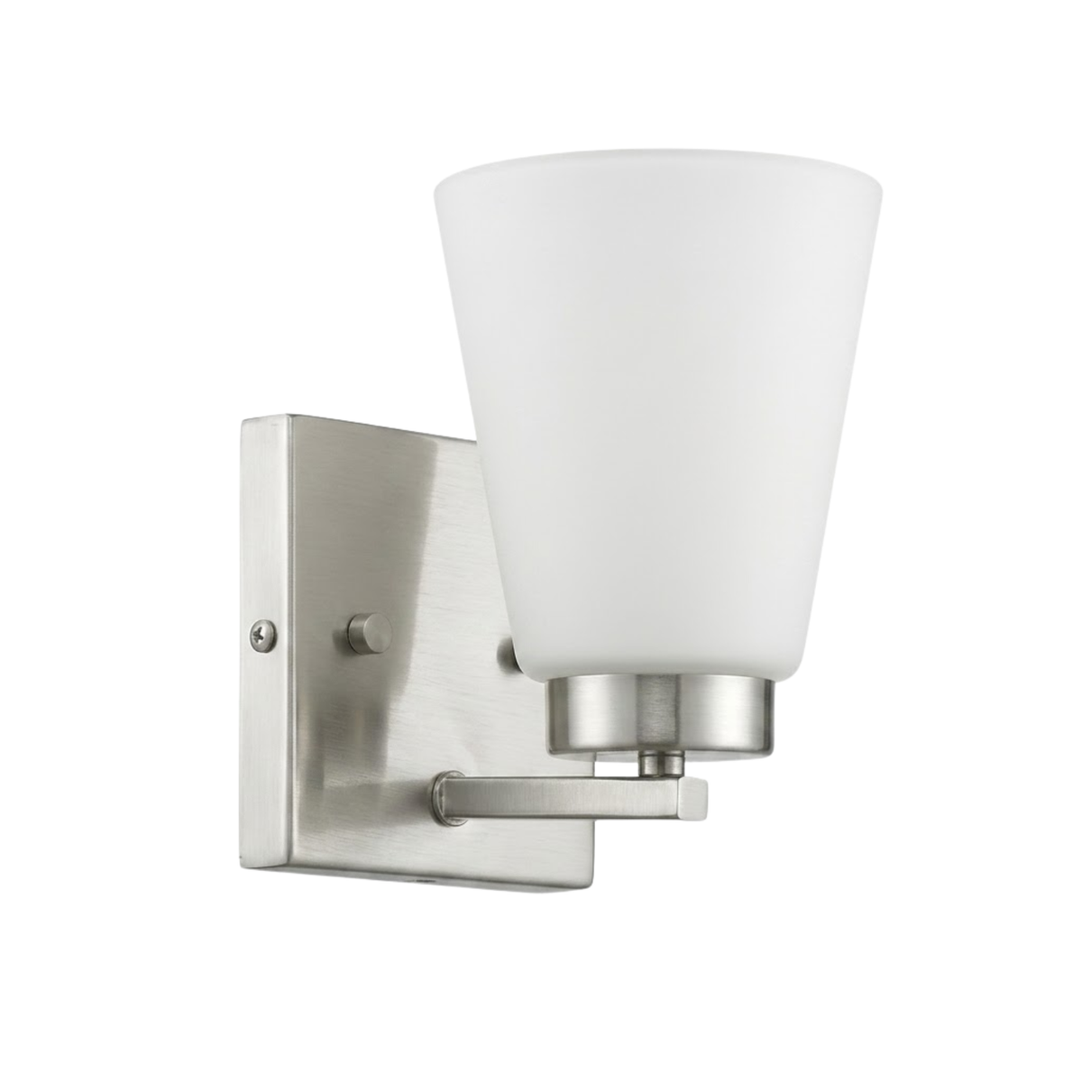 Aria 1-Light Frosted Cone Glass Sconce/Vanity - NK