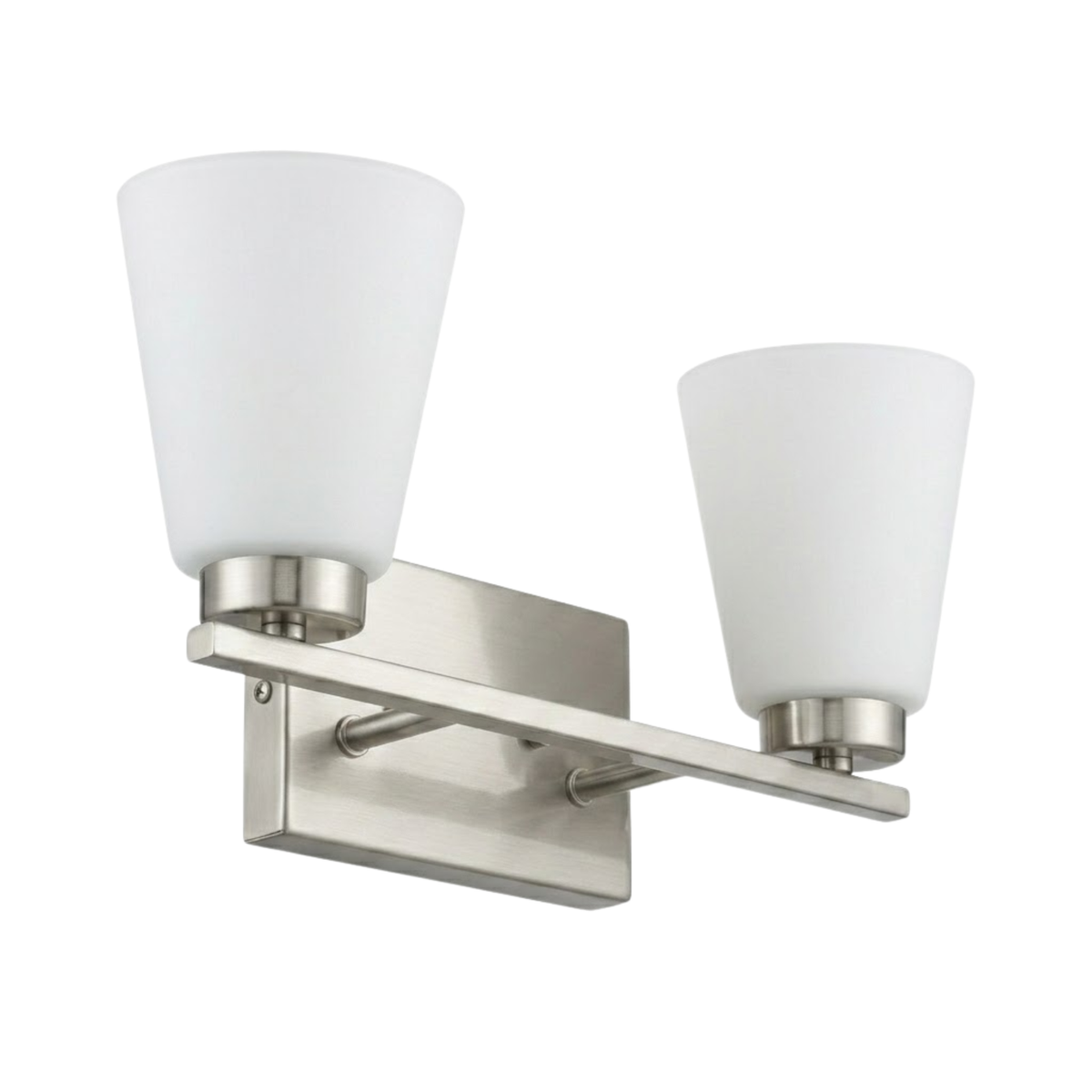 Aria 2-Light Frosted Cone Glass Vanity - NK
