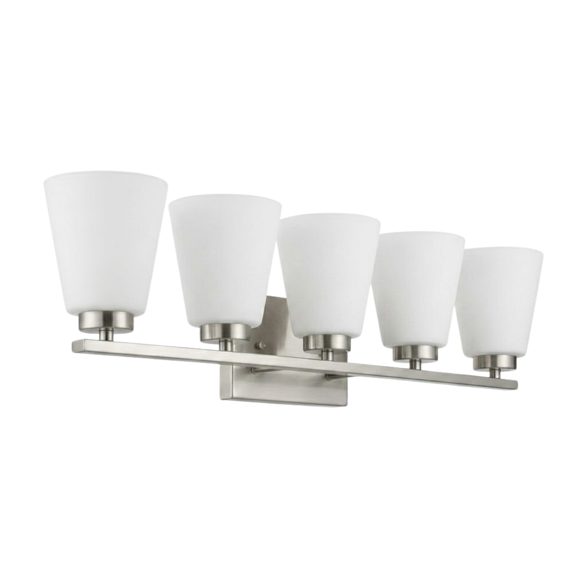 Aria 5-Light Frosted Cone Glass Vanity - NK