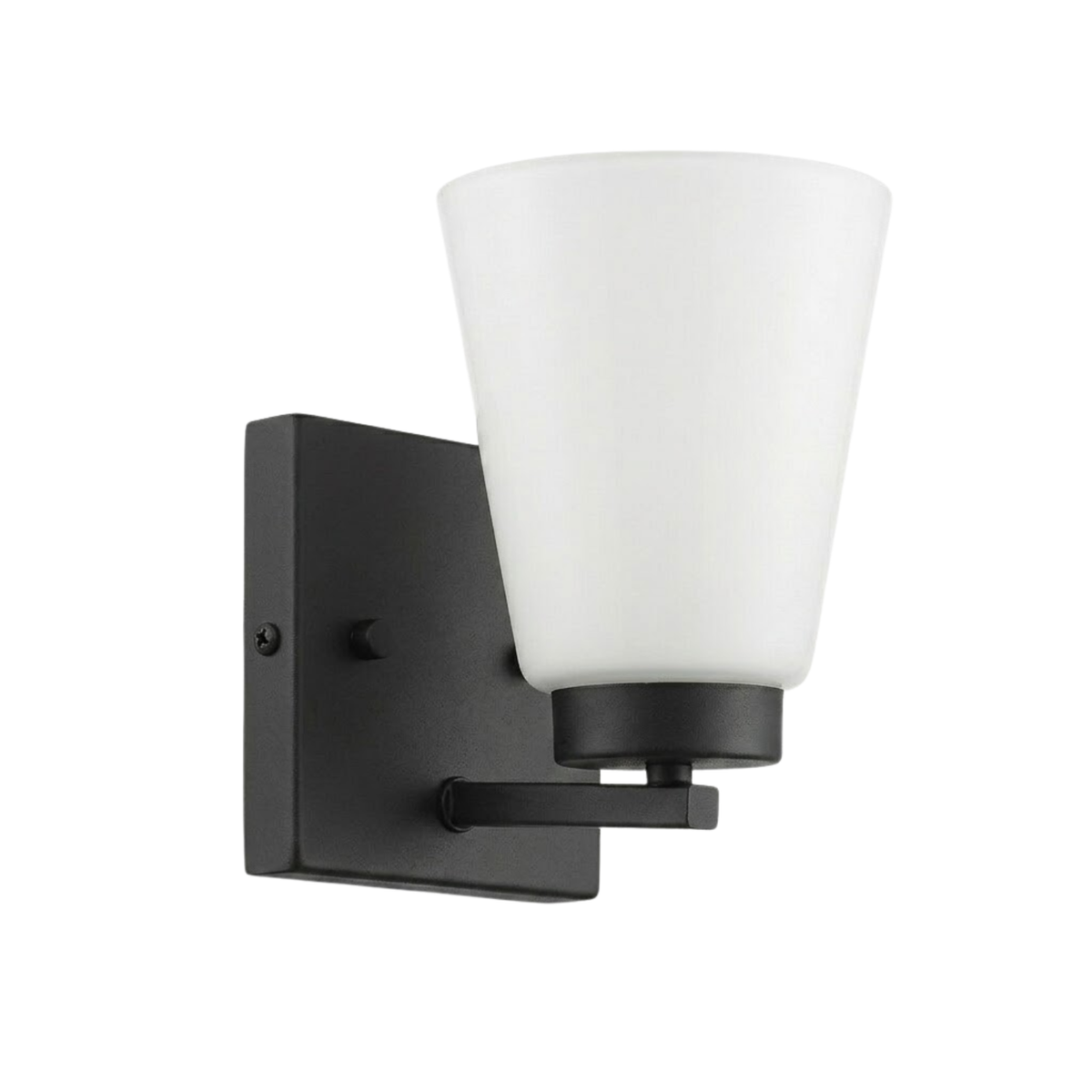 Aria 1-Light Frosted Cone Glass Sconce/Vanity - MB