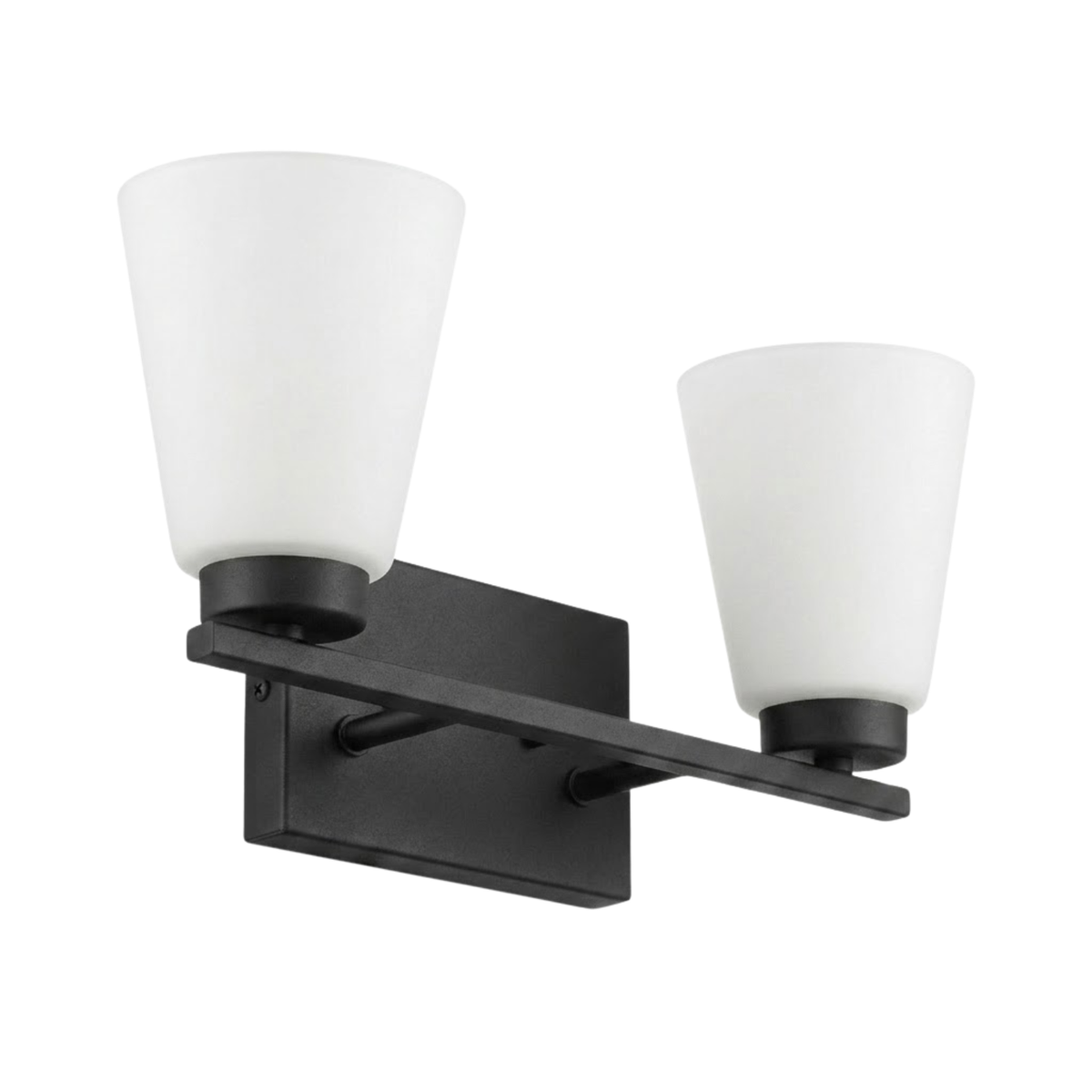 Aria 2-Light Frosted Cone Glass Vanity - MB