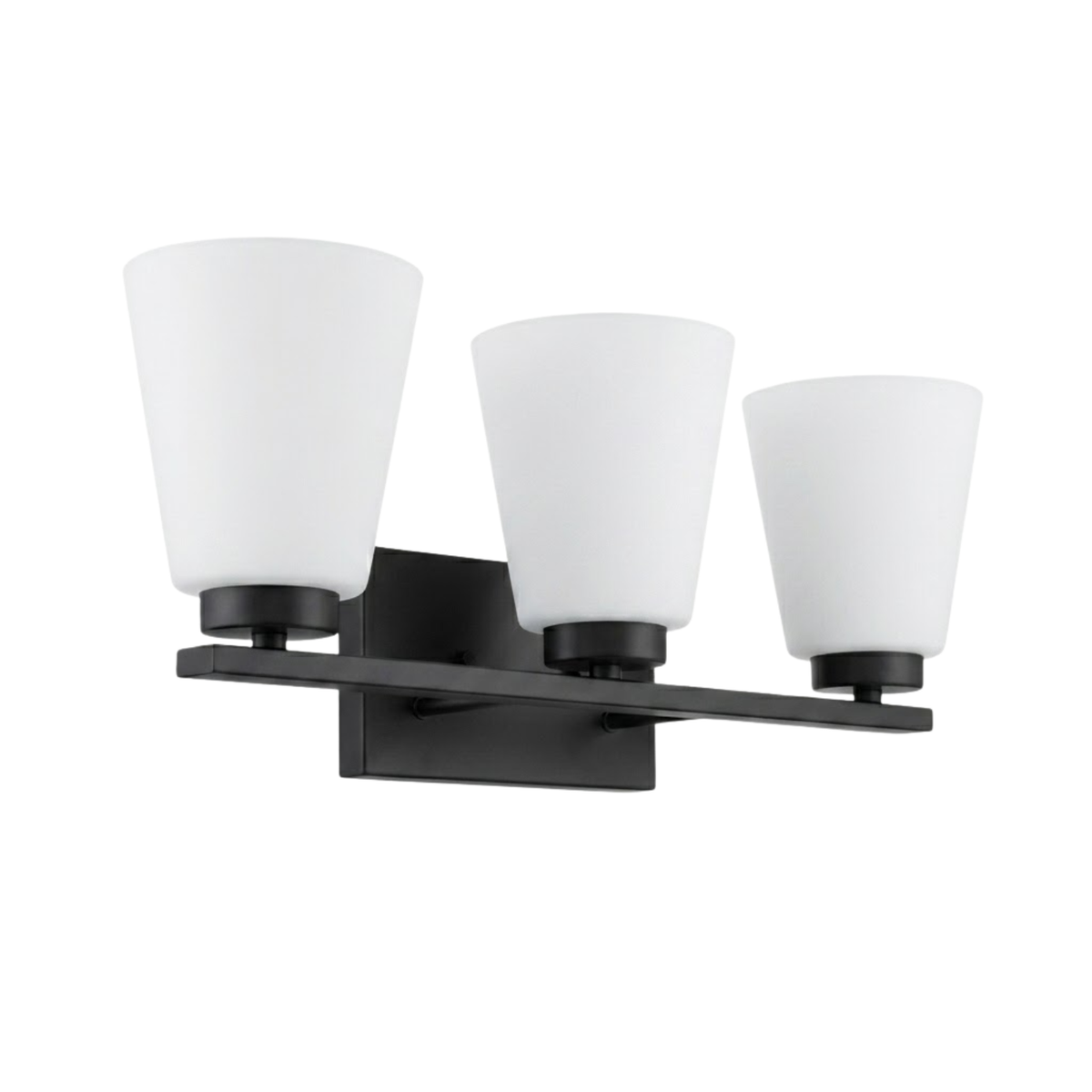 Aria 3-Light Frosted Cone Glass Vanity - MB
