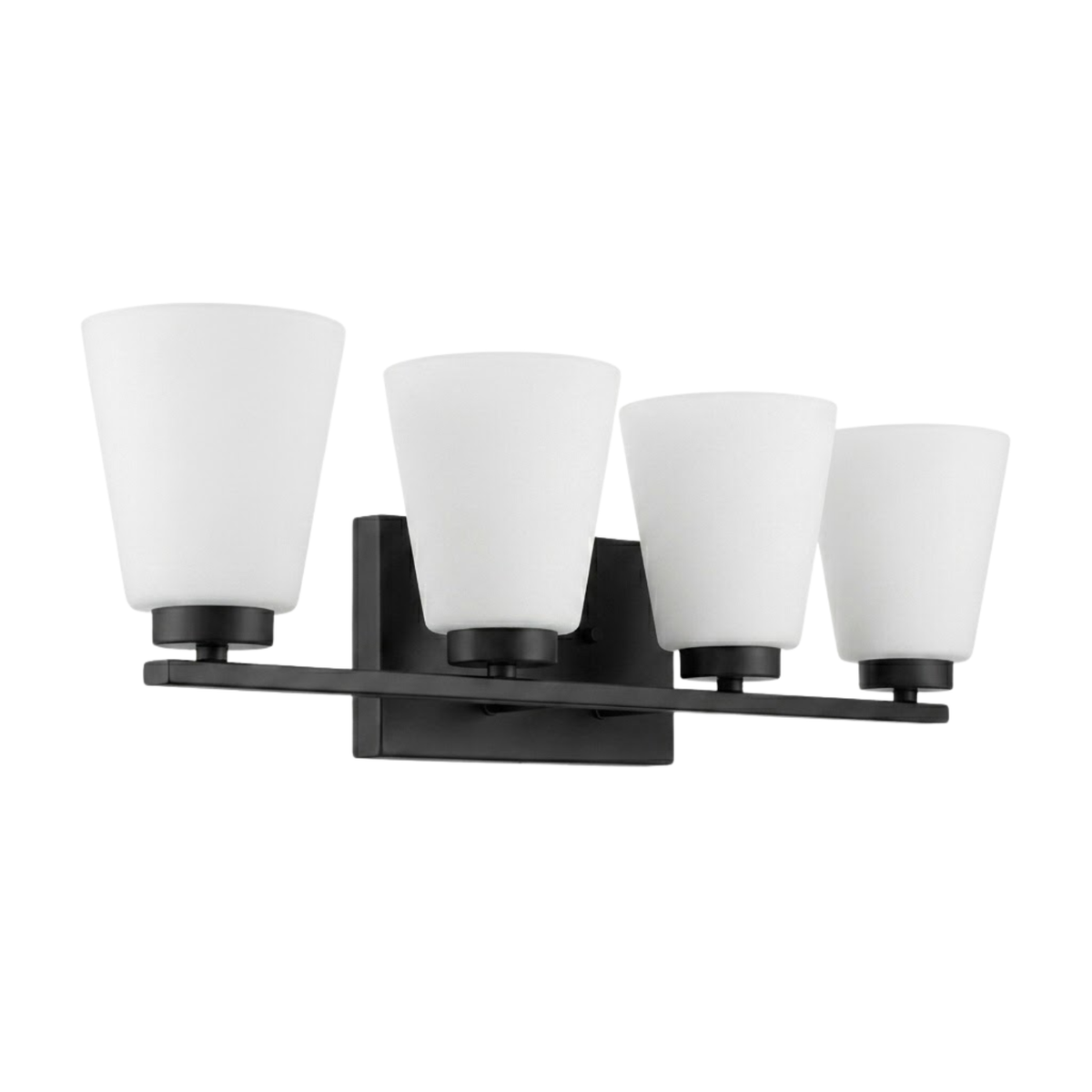 Aria 4-Light Frosted Cone Glass Vanity - MB